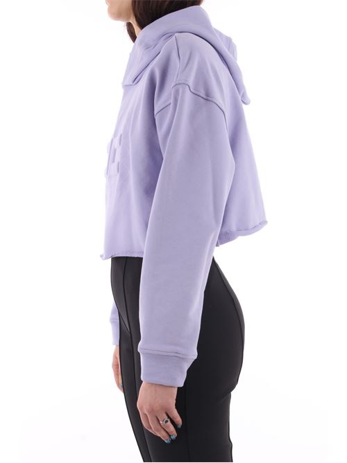 Elisabetta Franchi short lilac sweatshirt with logo ELISABETTA FRANCHI | MD04611E2.Q38